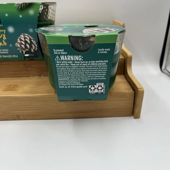 Glade Candle Twinkling Pine&Cedar/(1)3wick and (1) Two Pk/Limited Edition/6.8oz - Picture 4 of 6